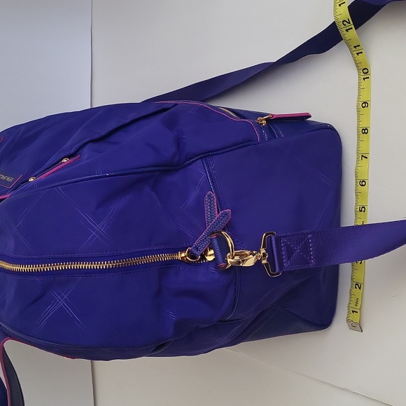 Like New Vera Bradley Light Purple Check Weekender - Picture 5 of 9